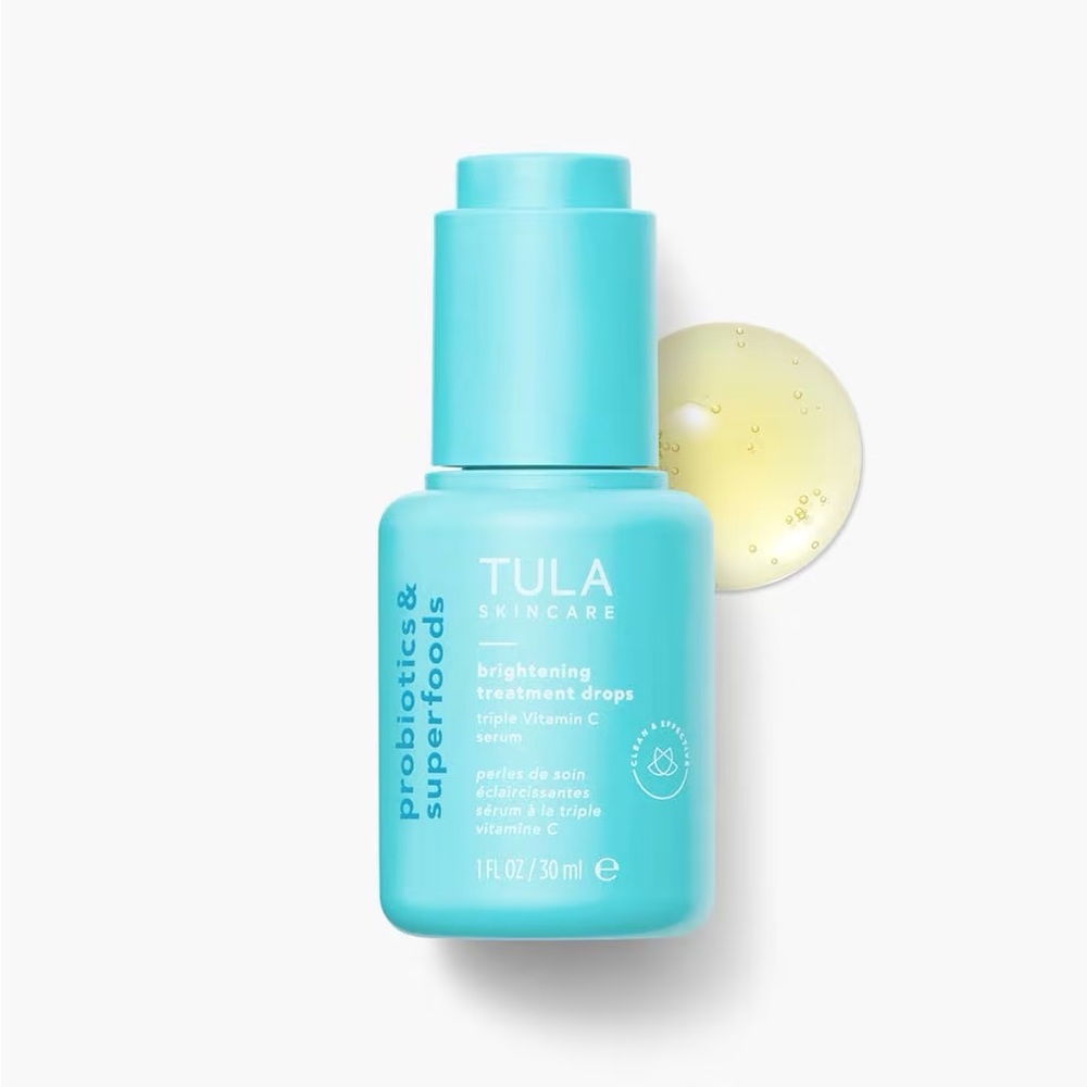 TULA SKINCARE BRIGHTENING TREATMENT DROPS TRIPLE VITAMIN C SERUM 1floz